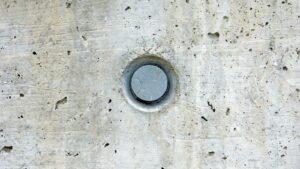 round hole on concrete surface